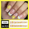 12 Sizes-24 Pcs Press On Nails Y084