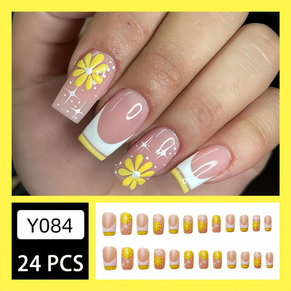 12 Sizes-24 Pcs Press On Nails Y084