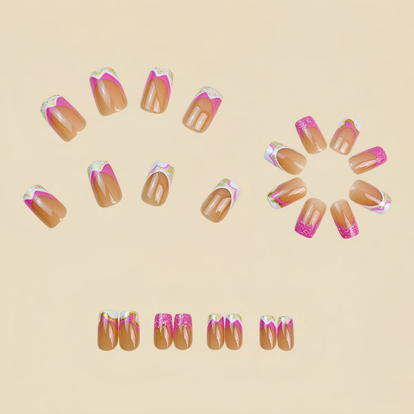 12 Sizes-24 Pcs Press On Nails Y770