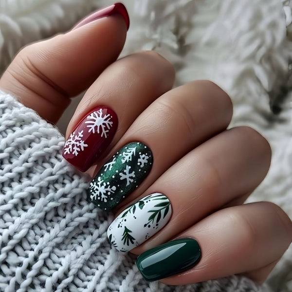12 Sizes-24 Pcs Press On Nails Y1297