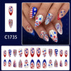 12 Sizes-24 Pcs Press On Nails C1735