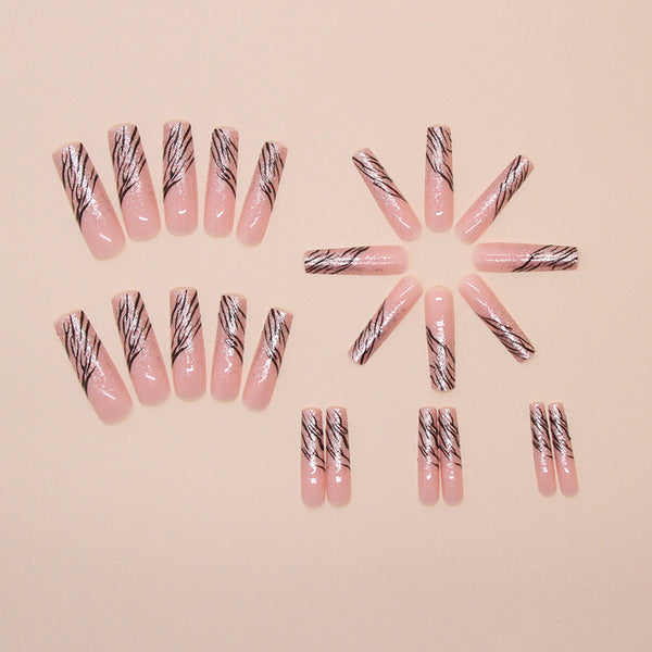 12 Sizes-24 Pcs Press On Nails G014