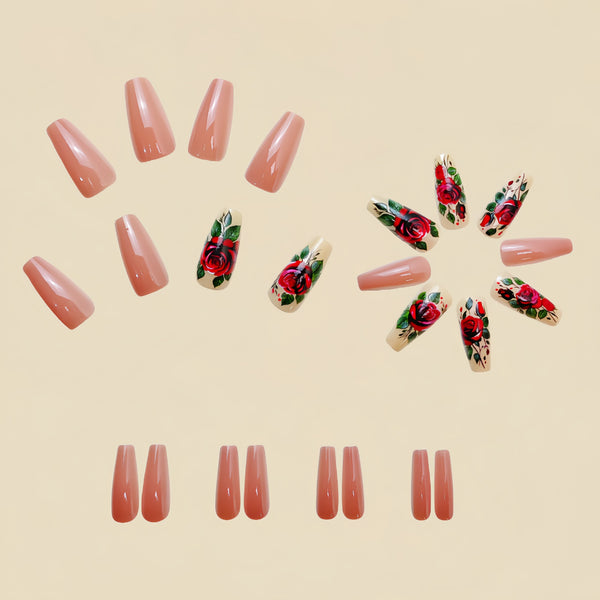 12 Sizes-24 Pcs Press On Nails Y510
