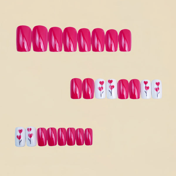 12 Sizes-24 Pcs Press On Nails Y1636