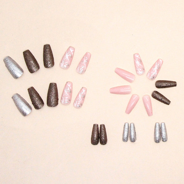 12 Sizes-24 Pcs Press On Nails W456