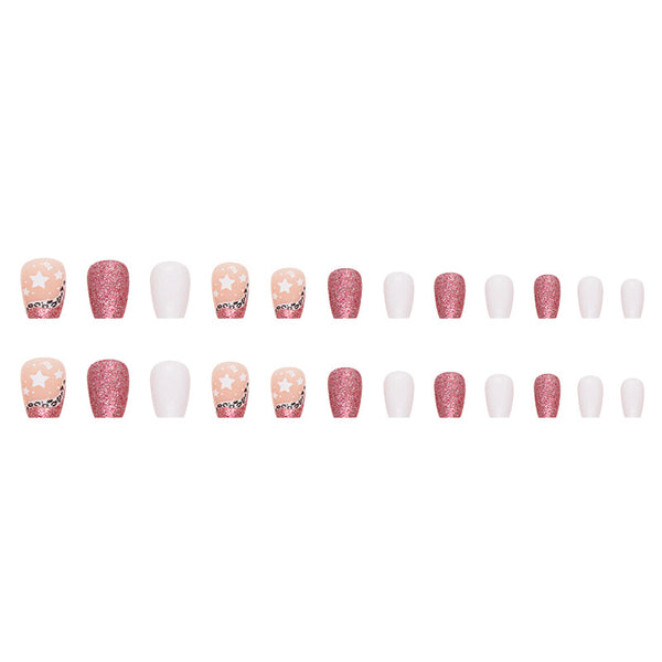 12 Sizes-24 Pcs Press On Nails W772