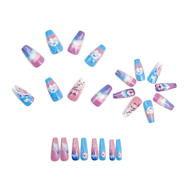 12 Sizes-24 Pcs Press On Nails Y1912
