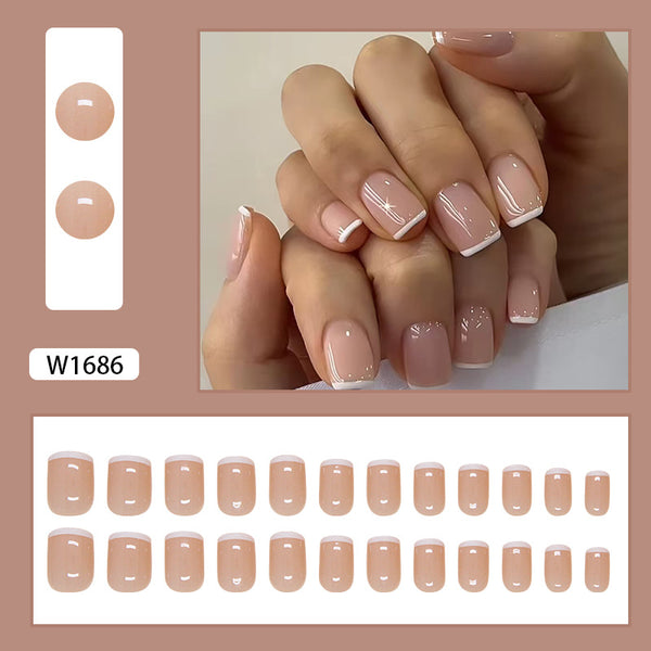 12 Sizes-24 Pcs Press On Nails W1686