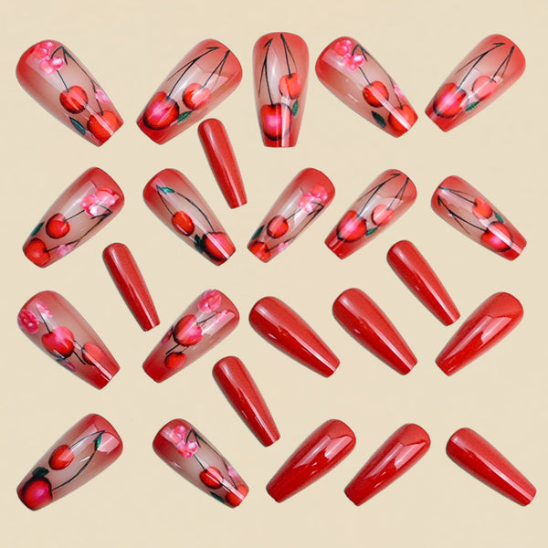 12 Sizes-24 Pcs Press On Nails y2089-24