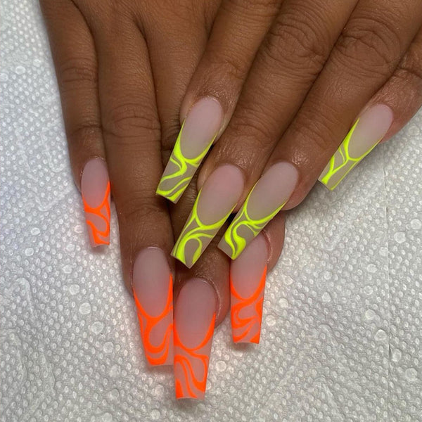 12 Sizes-24 Pcs Press On Nails W044