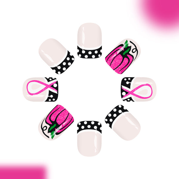 12 Sizes-24 Pcs Press On Nails C1221