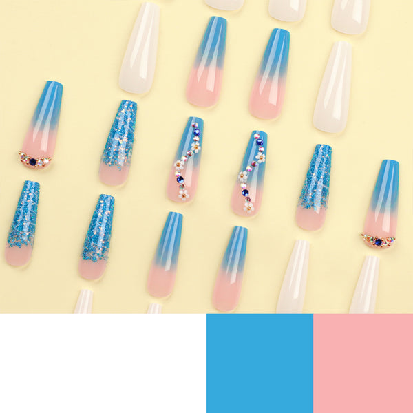 12 Sizes-24 Pcs Press On Nails JP2927