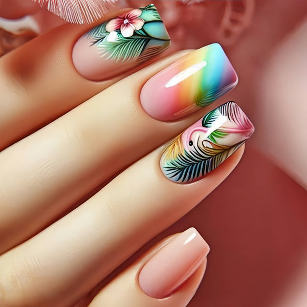 12 Sizes-24 Pcs Press On Nails Y913