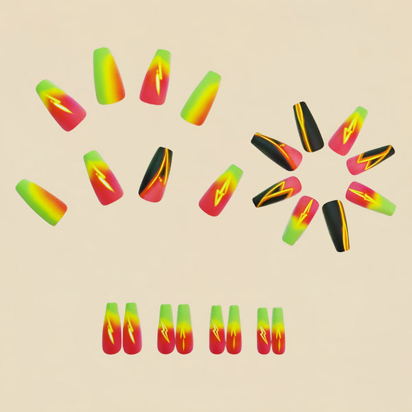 12 Sizes-24 Pcs Press On Nails Y806