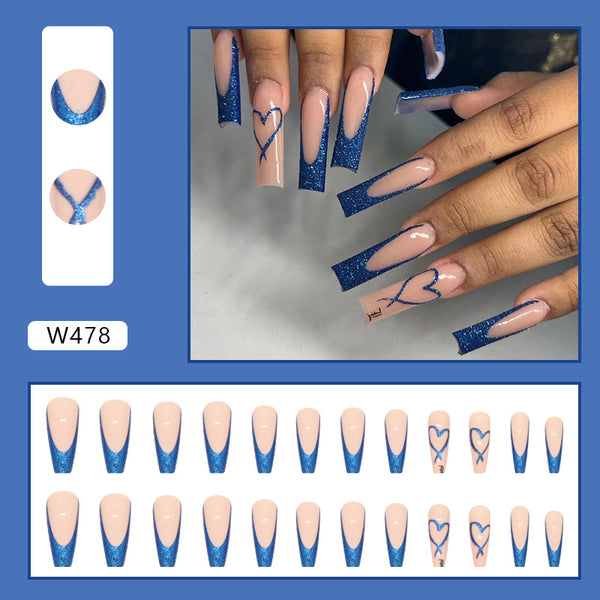 12 Sizes-24 Pcs Press On Nails W478