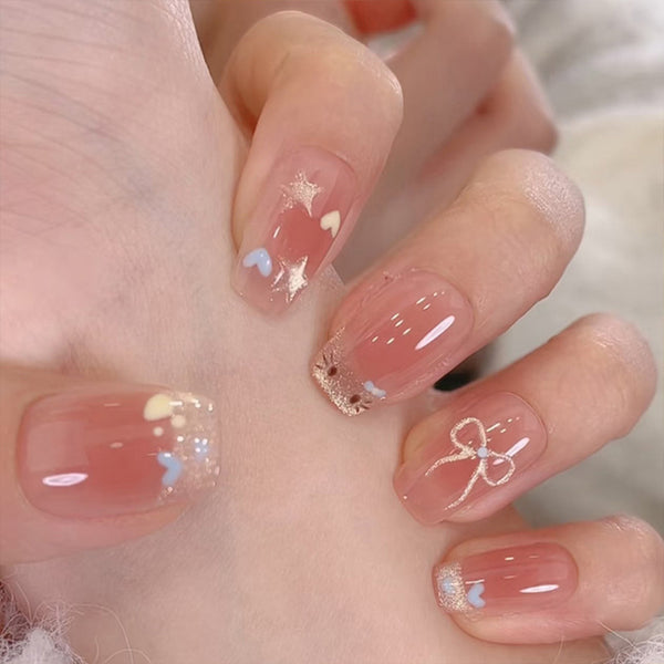 12 Sizes-24 Pcs Press On Nails JL0691