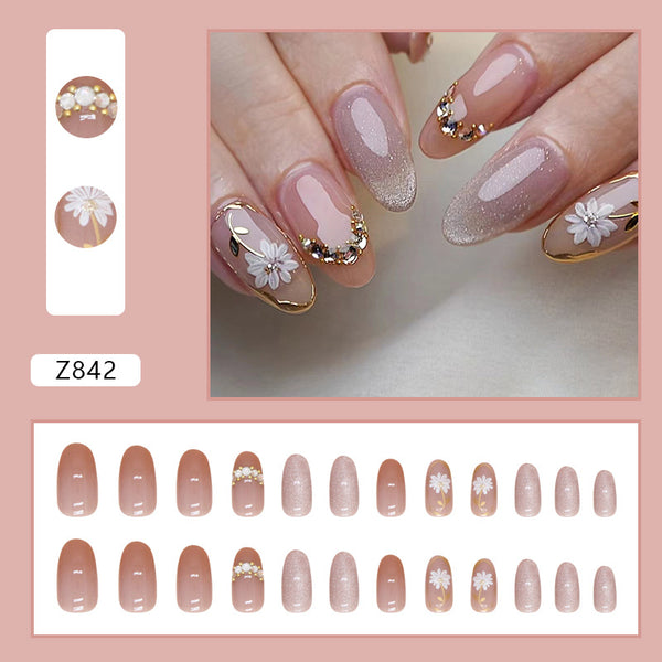 12 Sizes-24 Pcs Press On Nails Z842