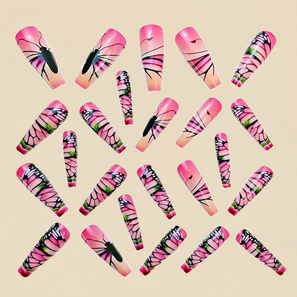 12 Sizes-24 Pcs Press On Nails Y757