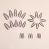12 Sizes-24 Pcs Press On Nails W1300