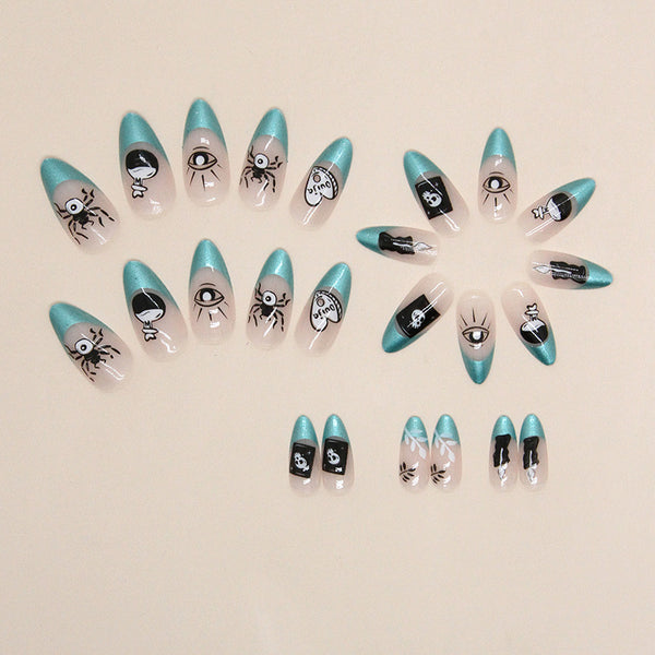 12 Sizes-24 Pcs Press On Nails W1298
