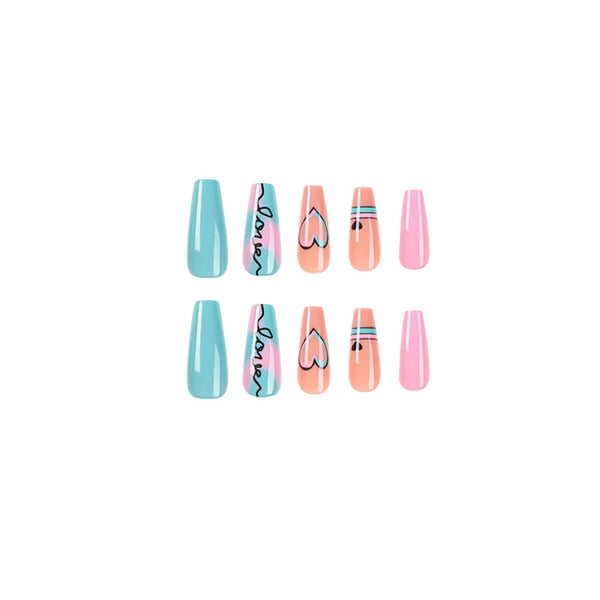 12 Sizes-24 Pcs Press On Nails JP2015