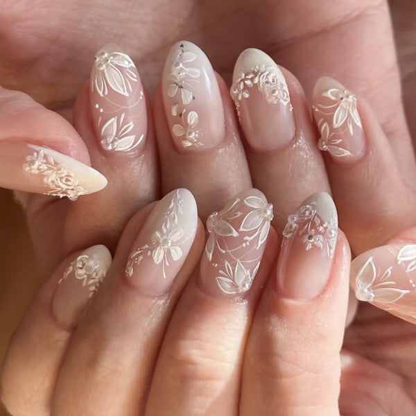12 Sizes-24 Pcs Press On Nails JP4109