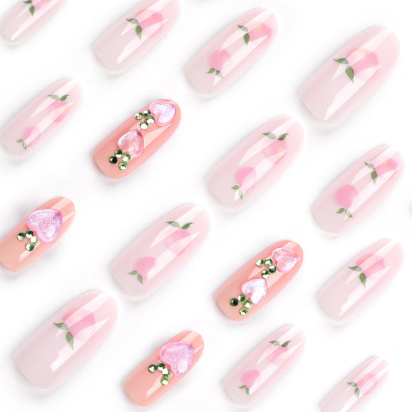 12 Sizes-24 Pcs Press On Nails JP3016