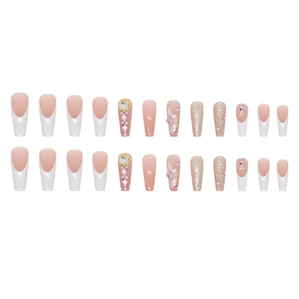 12 Sizes-24 Pcs Press On Nails Z757