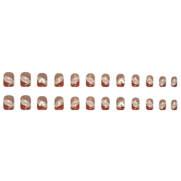 12 Sizes-24 Pcs Press On Nails Z447