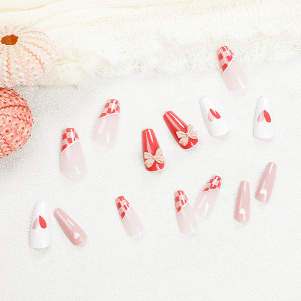 12 Sizes-24 Pcs Press On Nails JP1537