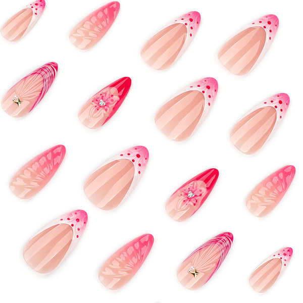 12 Sizes-24 Pcs Press On Nails JP4274