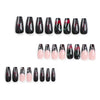 12 Sizes-24 Pcs Press On Nails JP2814
