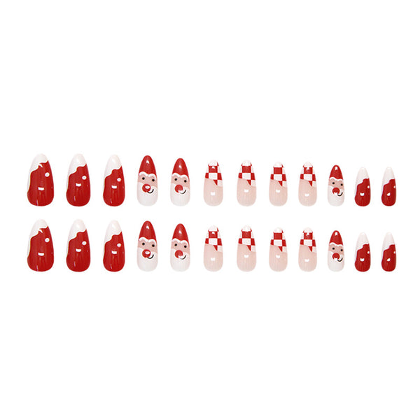12 Sizes-24 Pcs Press On Nails W1820