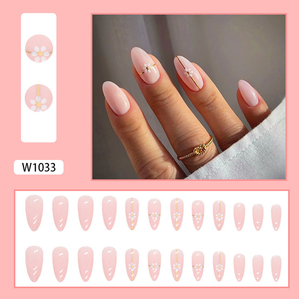 12 Sizes-24 Pcs Press On Nails W1001