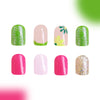 48 Pcs Press On Nails GlitterFlower-1-48pcs