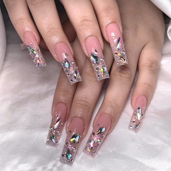 12 Sizes-24 Pcs Press On Nails BZ1417