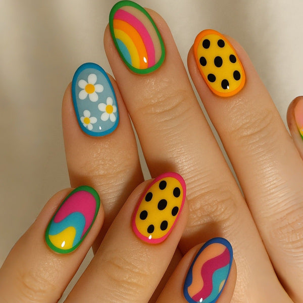 12 Sizes-24 Pcs Press On Nails Y2025