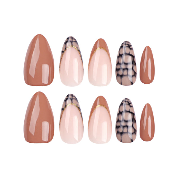 12 Sizes-24 Pcs Press On Nails JP2851