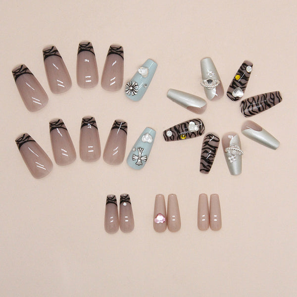 12 Sizes-24 Pcs Press On Nails Z781
