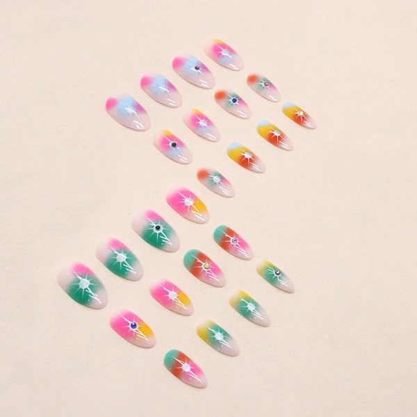 12 Sizes-24 Pcs Press On Nails Z698