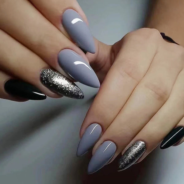 12 Sizes-24 Pcs Press On Nails W267