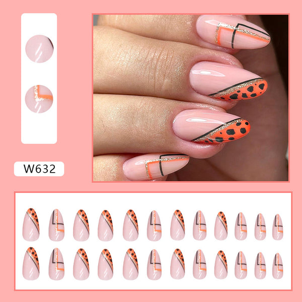 12 Sizes-24 Pcs Press On Nails W632