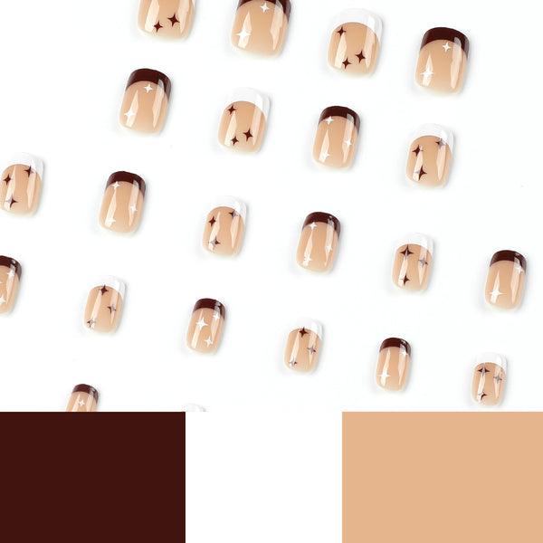 12 Sizes-24 Pcs Press On Nails JP2626