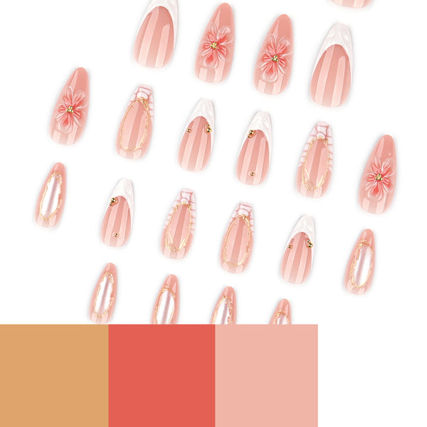 12 Sizes-24 Pcs Press On Nails JP4345
