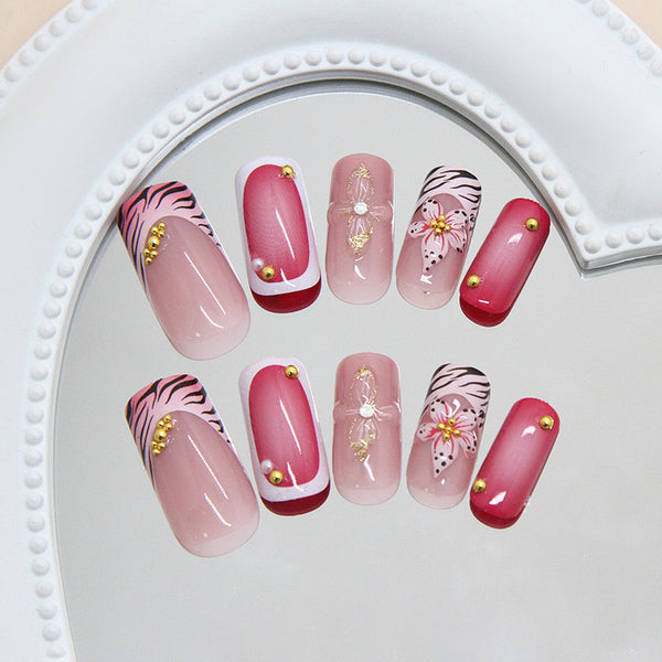 12 Sizes-24 Pcs Press On Nails Z1083