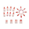 12 Sizes-24 Pcs Press On Nails Y1813