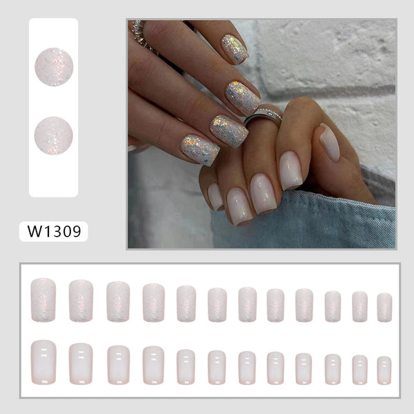 12 Sizes-24 Pcs Press On Nails W1309