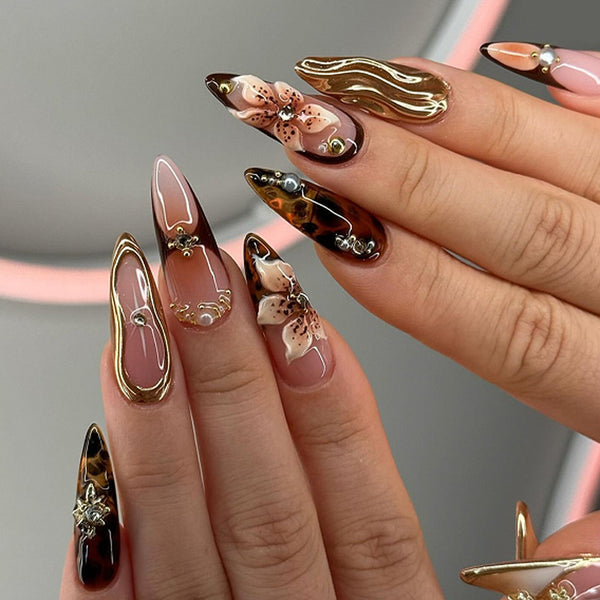 12 Sizes-24 Pcs Press On Nails JP3647