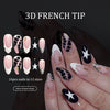 12 Sizes-24 Pcs Press On Nails C1332