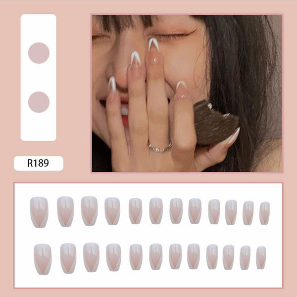 12 Sizes-24 Pcs Press On Nails R161